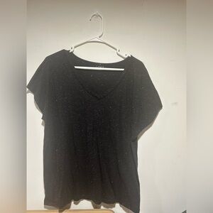 Loft Outlet Black sparkle top Sz M